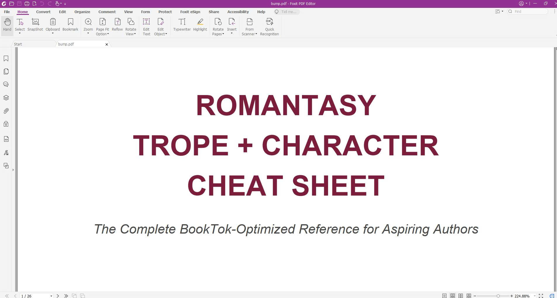 Trope Cheat Sheet — Product Mockup