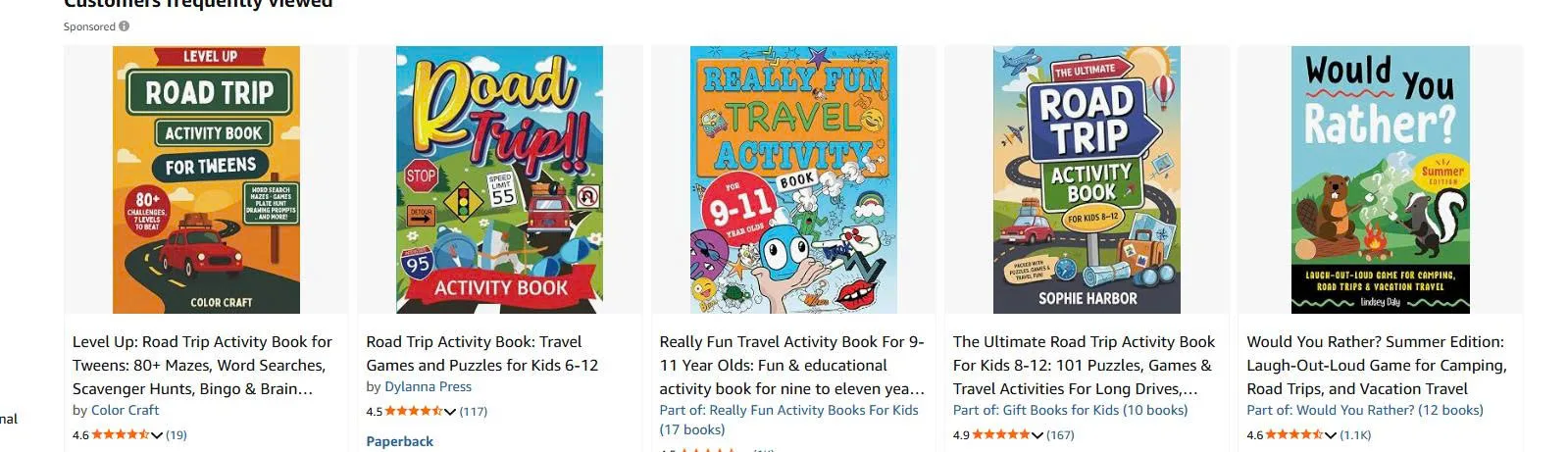 Road Trip Activity Book on Amazon KDP — bestseller