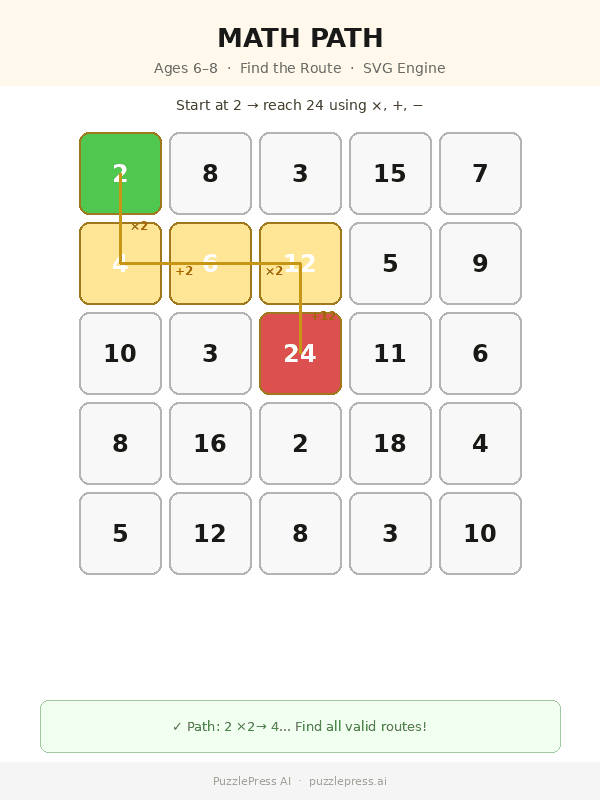 Math Path engine preview